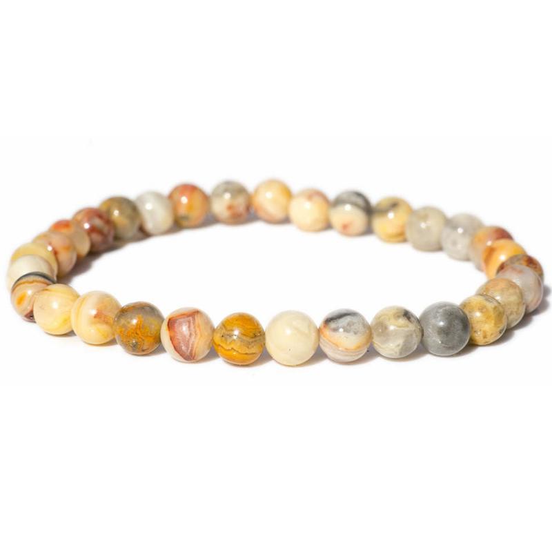 Crazy Lace Agate Bracelet (Gratitude - Happiness - Stability)