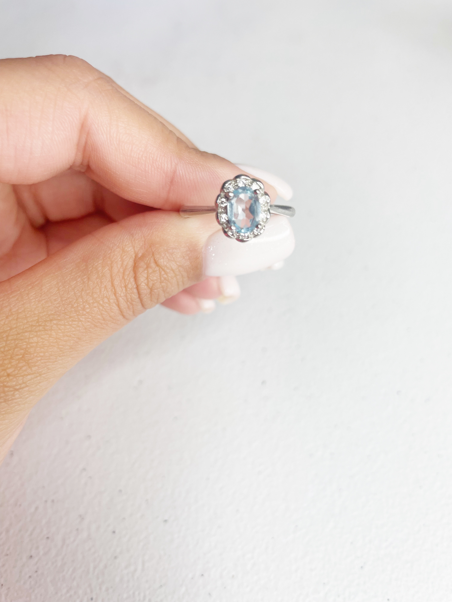 Aquamarine Sterling Silver Ring