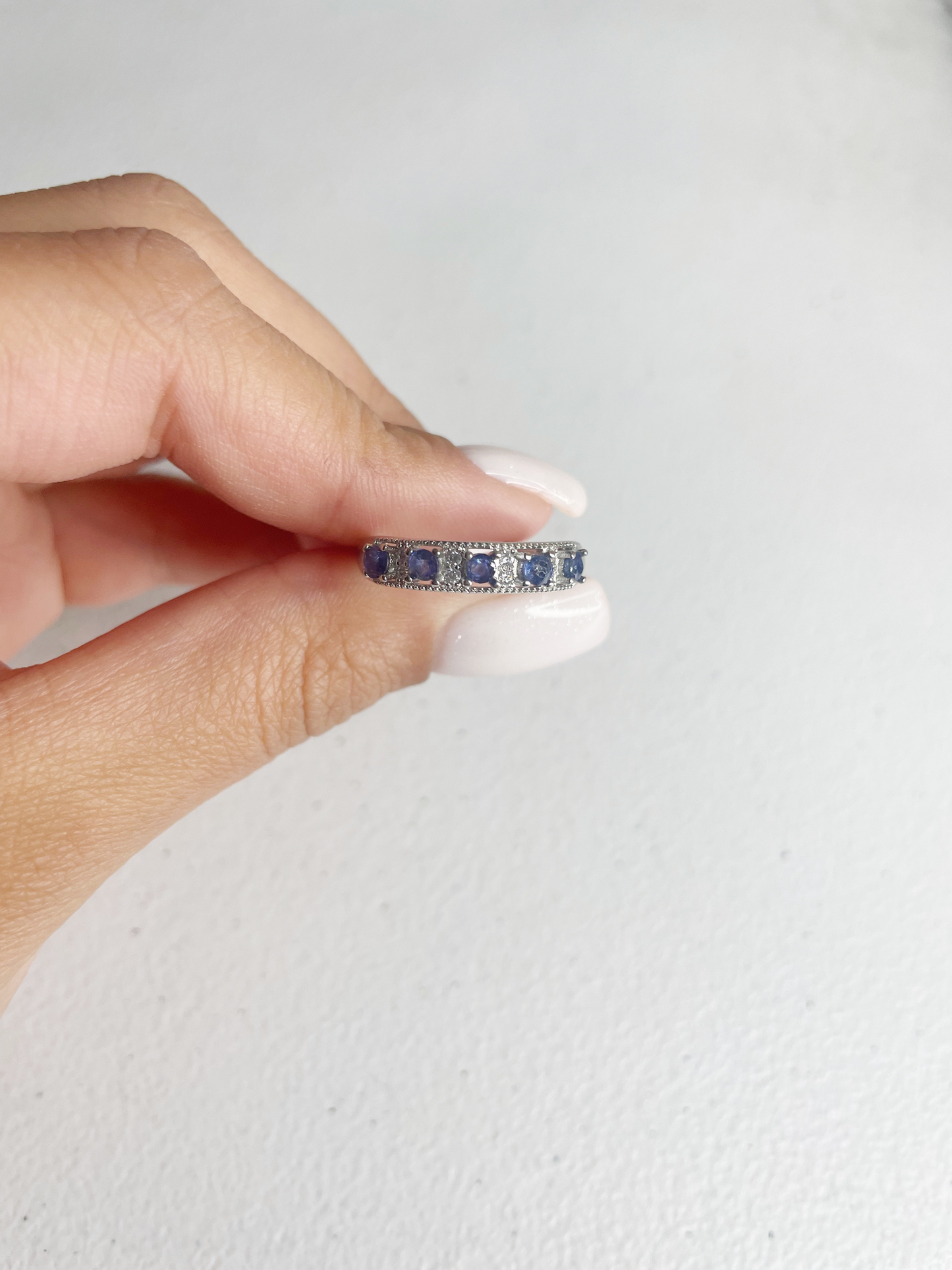 Blue Tourmaline Sterling Silver Ring