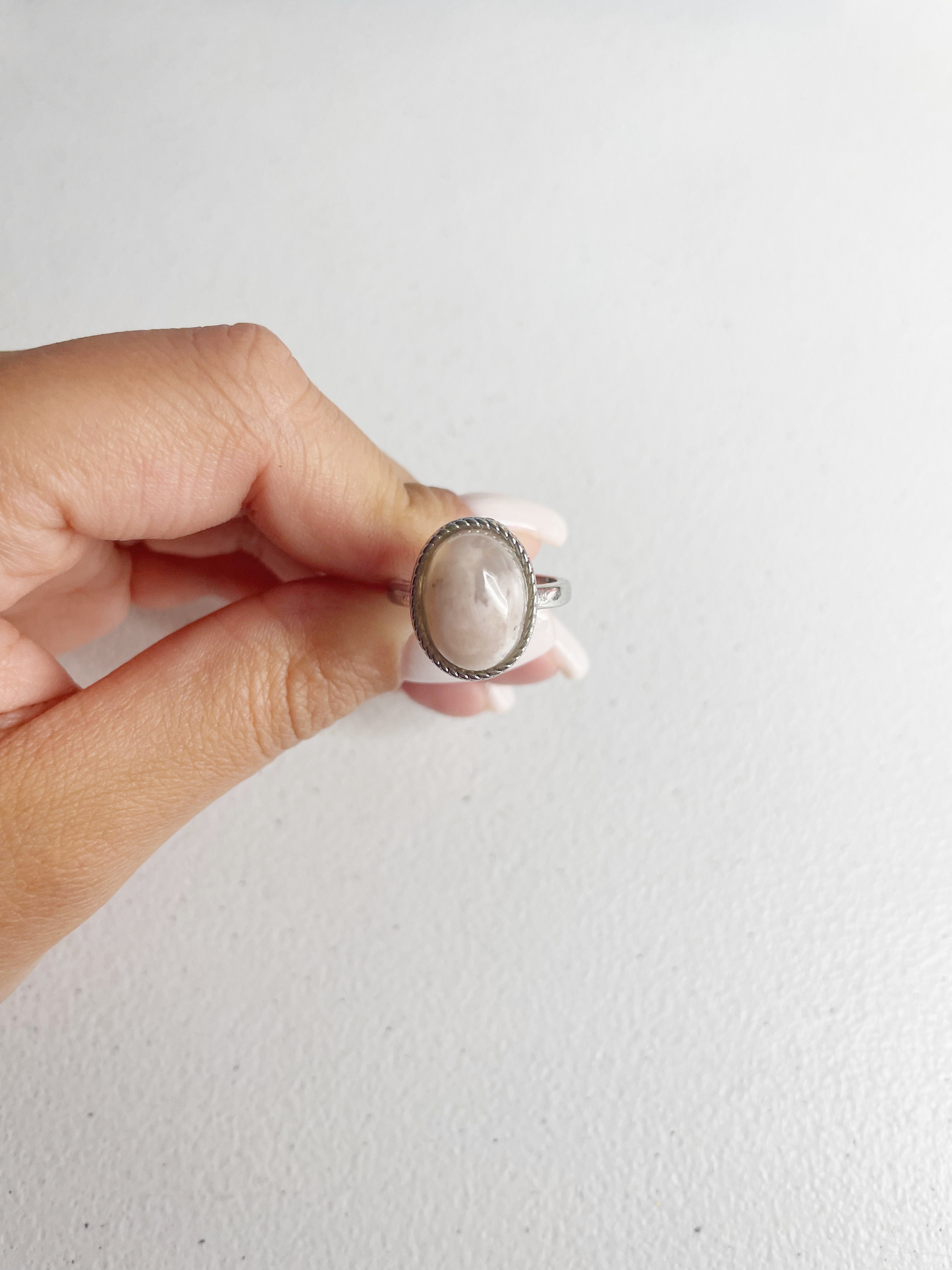 Flower Agate Sterling Silver Ring