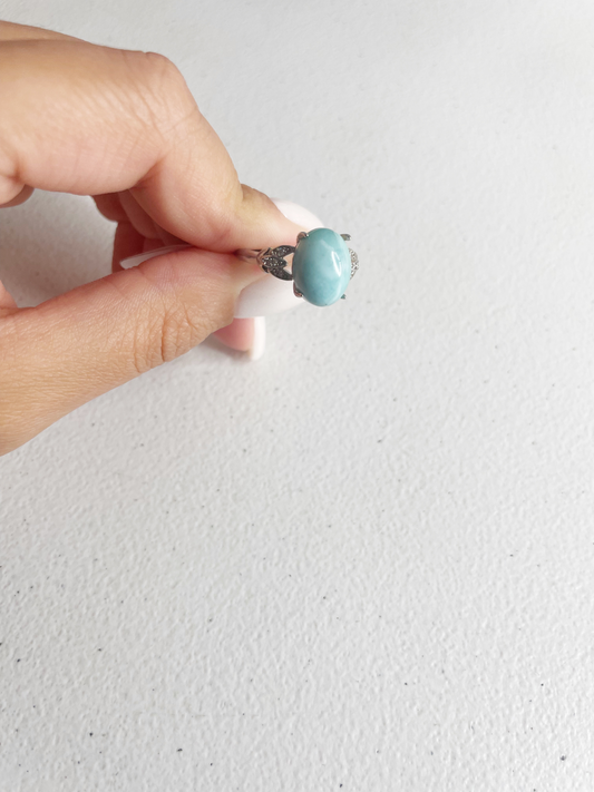 Larimar Sterling Silver Ring