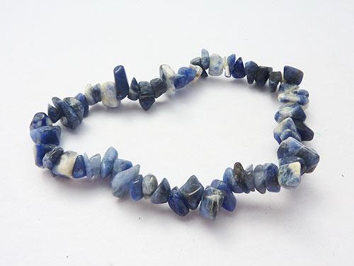 Sodalite Chip Bracelet (Calming - Sleep - Creativity)