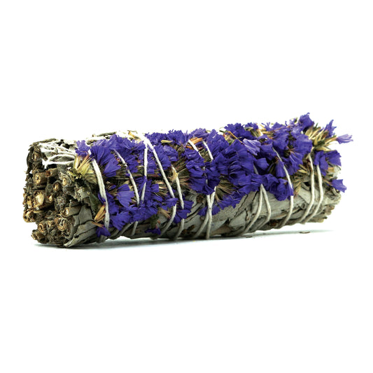 4" Purple Sinuata with White Sage (Enchantment - Charm - Grace)