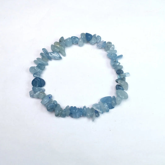 Aquamarine Chip Bracelet (Courage - Peace - Inspiration)