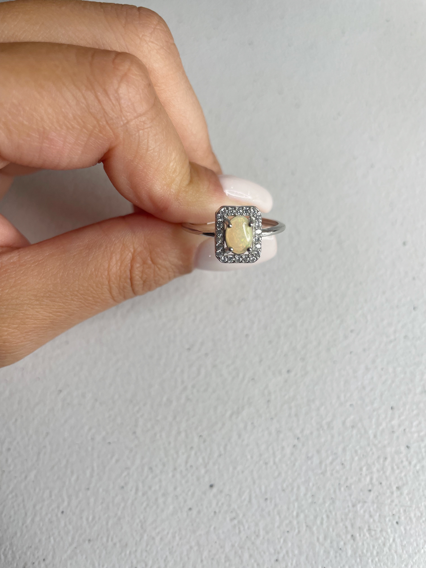 Fire Opal Sterling Silver Ring