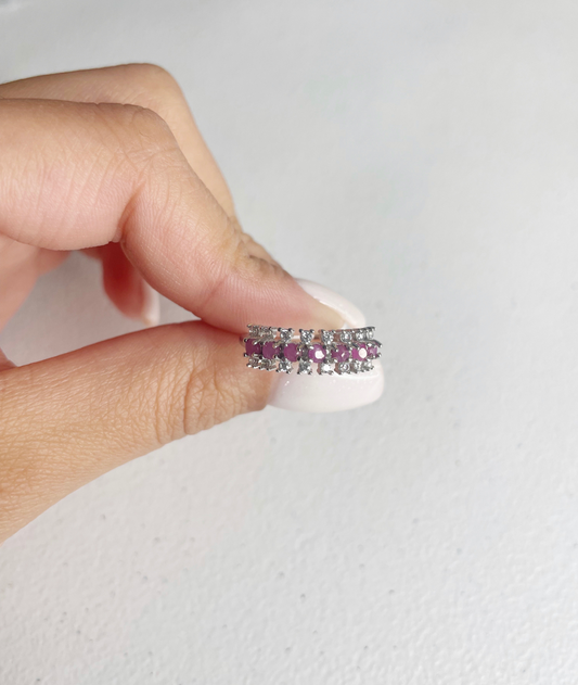 Pink Tourmaline Sterling Silver Ring