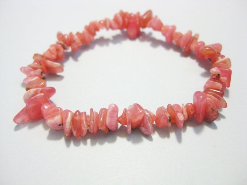 Rhodochrosite Chip Bracelet (Compassion - Peace - Healing)